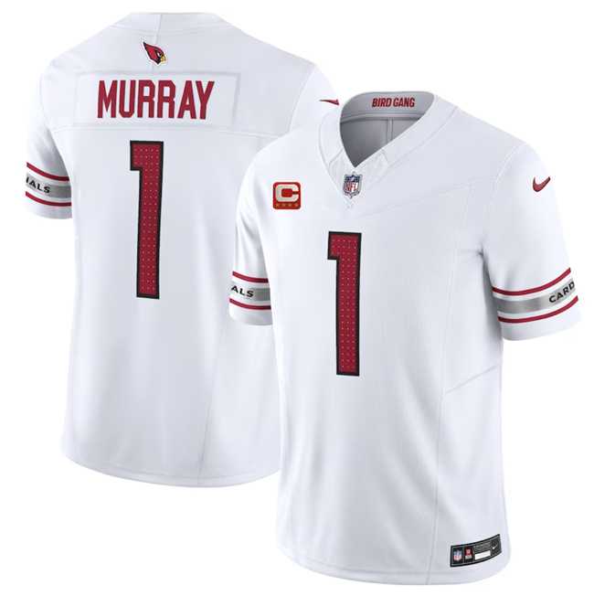 Men & Women & Youth Arizona Cardinals #1 Kyler Murray White 2023 F.U.S.E. With 4-Star C Patch Vapor Untouchable F.U.S.E. Limited Football Stitched Jersey->arizona cardinals->NFL Jersey